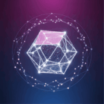 A unique, glowing digital art piece within a blockchain network, symbolizing the concept of a Non-Fungible Token.