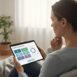 A person reviewing health insurance plans on a tablet, symbolizing the decision-making process for healthcare coverage.
