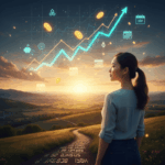 A person looking towards a bright future, symbolizing financial planning and growth for retirement.