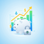 A visual representation of personal finance mastery, including budgeting, investing, crypto, insurance, and retirement planning, symbolizing financial growth and security.